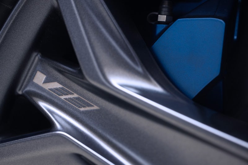 Close-up of the 2026 OPTIQ-V Brembo Performance Front Brakes | Cadillac of Billings in Billings MT