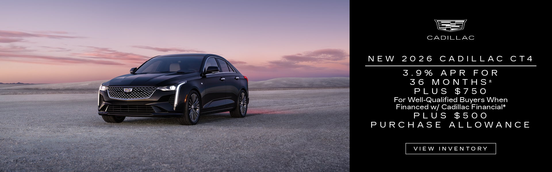New 2026 CADILLAC CT4