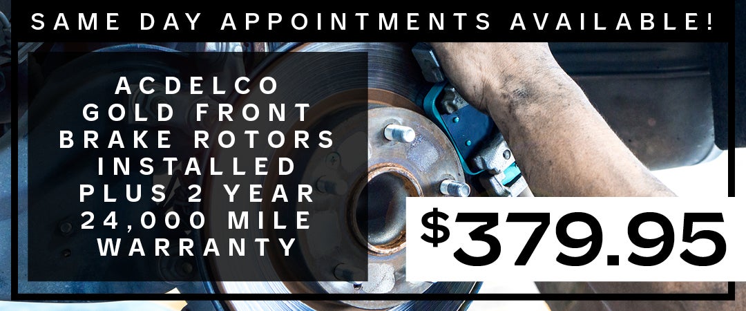 ACDelco Gold Front Brake Rotors Installed